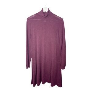 MAX STUDIO Long Sleeve Turtleneck Sweater Dress 